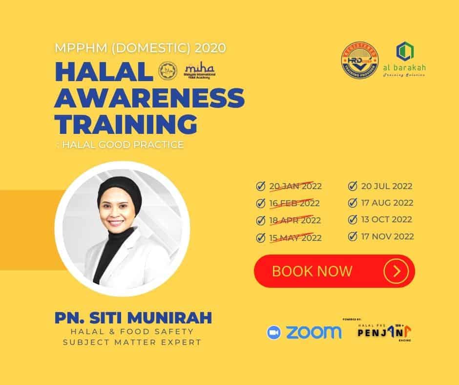 Halal Awareness Training poster for Halal certificate application