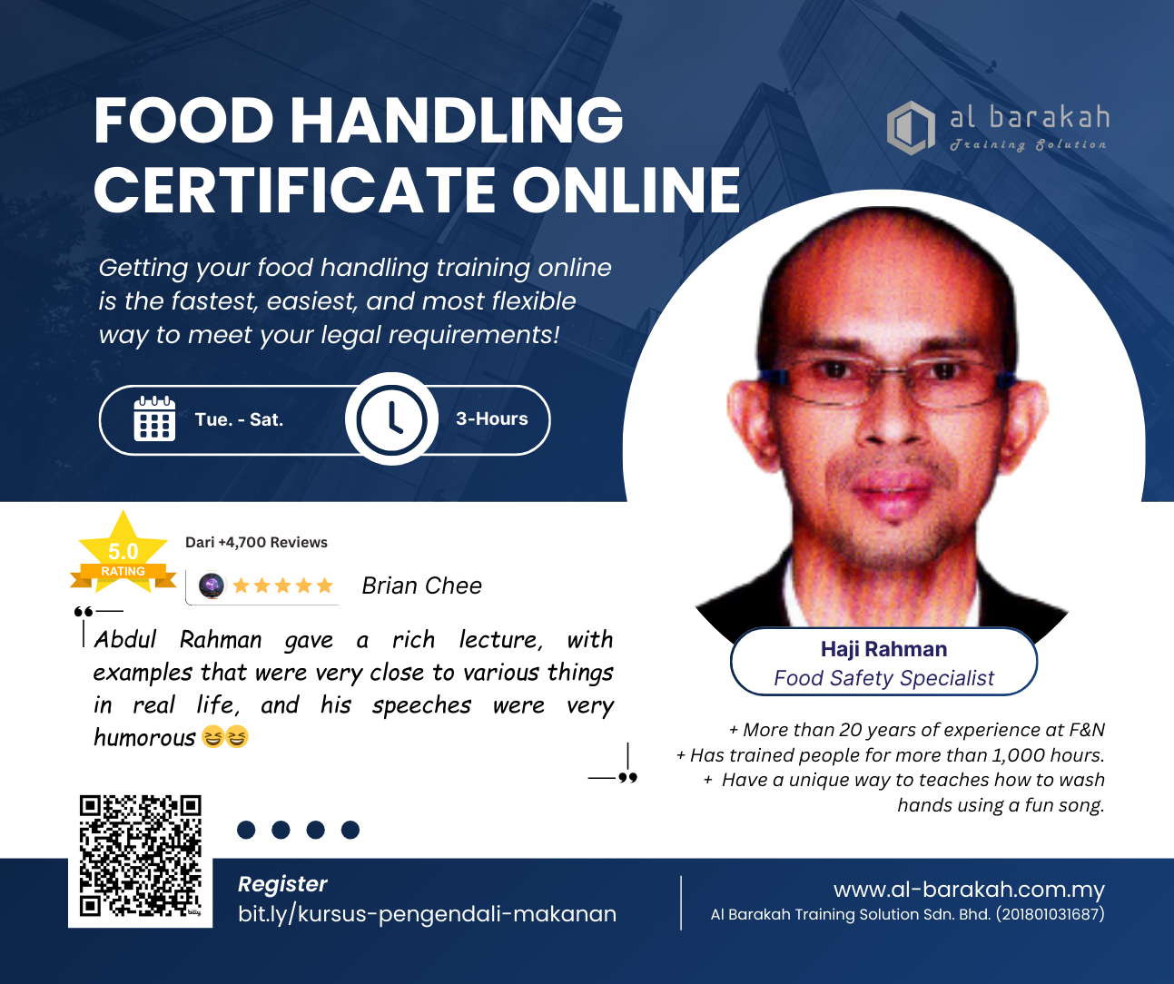 Food Handling Certificate Online - Haji Rahman