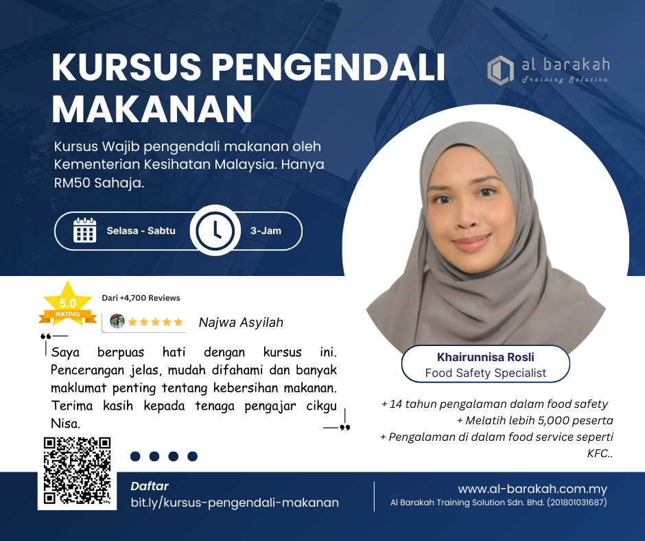 Kursus Pengendali Makanan Online - Khairunisa