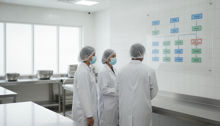 HACCP in Malaysia: food safety team reviewing process controls